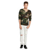 Camo Cotton Jersey Henley