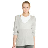 Open-Back V-Neck Sweater