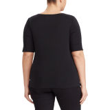 Stretch Cotton Boatneck Tee