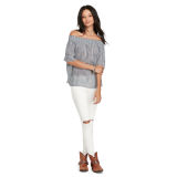 Plaid Off-the-Shoulder Top