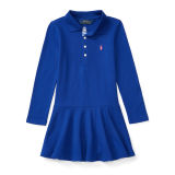 Stretch Long-Sleeve Polo Dress