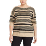 Striped Linen-Cotton Sweater