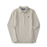 Stretch Mesh Long-Sleeve Polo