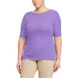 Stretch Cotton Boatneck Tee