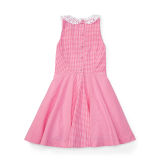 Gingham Cotton Poplin Dress