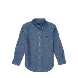 Indigo Cotton Chambray Shirt