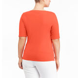 Stretch Cotton Boatneck Tee