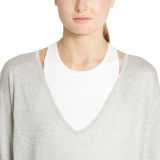 Open-Back V-Neck Sweater