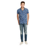 Floral Slub Cotton Shirt