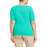 Stretch Cotton Boatneck Tee