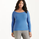 Stretch Cotton Long-Sleeve Tee