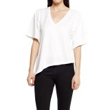 Satva Maya V-Neck Asymmetric Shirt - Organic Cotton-Modal, Short Sleeve (For Women)