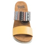 Wanda Panda Double-Strap Sandals - Leather, Wedge Heel (For Women)