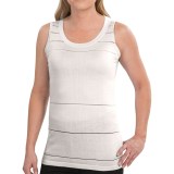 August Silk Tone on Tone Sheer Stripe Tank Top (For Women)