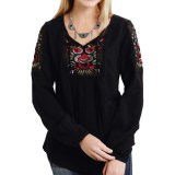 Roper Embroidered Twill Blouse - Long Sleeve (For Women)