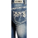 Rock & Roll Cowgirl Southwest Design Bootcut Jeans - Mid Rise (For Women)