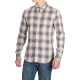 Timberland Linen Ombre-Plaid Cargo Shirt - Long Sleeve (For Men)