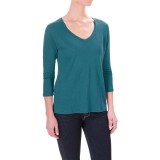 Pendleton Solid Linen Knit Shirt - V-Neck, 3/4 Sleeve (For Women)