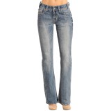 Rock & Roll Cowgirl Fancy Embroidered Pocket Jeans - Mid Rise, Bootcut (For Women)