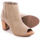 TOMS Majorca Peep Toe Ankle Boots - Suede (For Women)