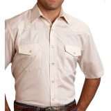 Roper Classic Tone-on-Tone Shirt - Snap Front, Short Sleeve (For Men and Big Men)