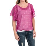 Southern Thread Chiffon Shirt - Short Sleeve (For Women)