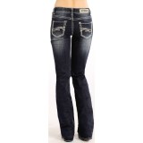 Rock & Roll Cowgirl Abstract Embroidered Jeans - Mid Rise, Bootcut (For Women)