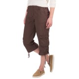 Cotton Lawn Cargo Pocket Capris (For Women)