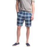 Chase Edward Cotton Plaid Shorts (For Men)