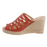 Eric Michael Madrid Wedge Sandals - Leather, Wedge Heel (For Women)