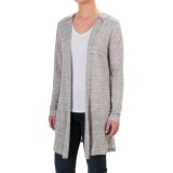 Cynthia Rowley Linen Hooded Cardigan Shirt - Tunic Length, Long Sleeve (For Women)