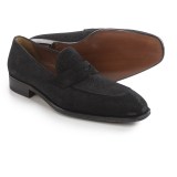 A. Testoni English Grain Suede Penny Loafers (For Men)