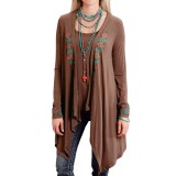 Stetson Embroidered Jersey Kimono Cardigan (For Women)