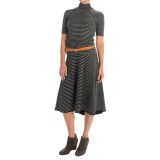 Joan Vass Striped Turtleneck - Elbow Sleeve (For Women)