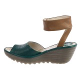 Fly London Yula Wedge Sandals - Leather (For Women)