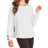 Neon Buddha Cape Side Shirt - Stretch Cotton, Long Sleeve (For Women)