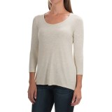 Paraphrase Scoop Neck Jersey Shirt - Modal, 3/4 Sleeve (For Women)
