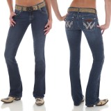 Wrangler Ultra Low-Rise Patch Jeans (For Women)