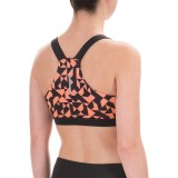 Reebok Geometric Print Strength Sports Bra - Medium Impact, Racerback (For Women)