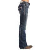 Rock & Roll Cowgirl Aztec Embroidery Jeans - Mid Rise, Bootcut (For Women)