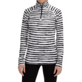 Neve Stripe Print Shirt - Zip Neck, Long Sleeve (For Women)