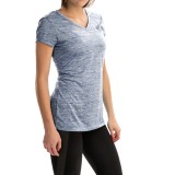 Spalding Striped Space-Dye T-Shirt - Short Sleeve (For Women)