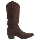 Lane Boots Embossed Applique Cowboy Boots - Snip Toe (For Women)