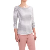 Workshop Republic Clothing Stripe Shirt - 3/4 Sleeve (For Women)