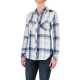 dylan Indigo Plaid Shirt Jacket - Long Sleeve (For Women)