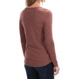 Cynthia Rowley Ribbed V-Neck Shirt - Pima Cotton-Modal, Long Sleeve (For Women)