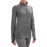 Terramar ClimaSense® Tri-Color Base Layer Top - UPF 50+, Zip Neck, Long Sleeve (For Women)