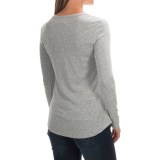 Cynthia Rowley Ribbed V-Neck Shirt - Pima Cotton-Modal, Long Sleeve (For Women)