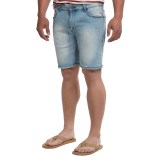 Mott & Grand Flat Front Jean Shorts - Slim Fit (For Men)