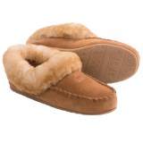 LAMO Footwear Australian Bootie Slippers - Suede, Sheepskin Fleece Lining (For Women)